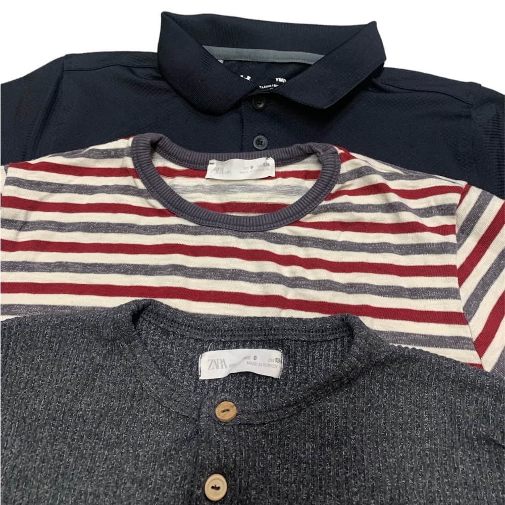 Bundle of 3 long sleeves and T-shirt Zara Under Armour 9y YMD Boys